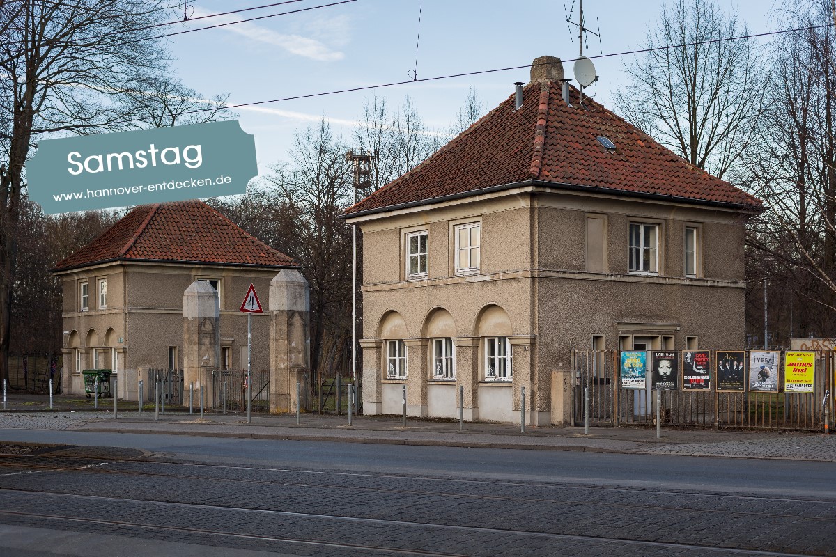 Eilenriedestadion Christian A. Schröder (ChristianSchd), Entrance buildings Eilenriedestadion Theodor-Heuss-Platz Zoo Hannover Germany, Datum Overlay, CC BY-SA 4.0