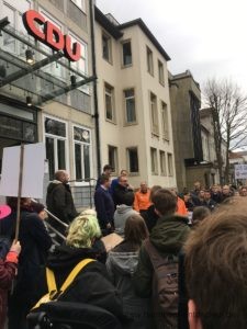 Demonstration vor der CDU Zentrale