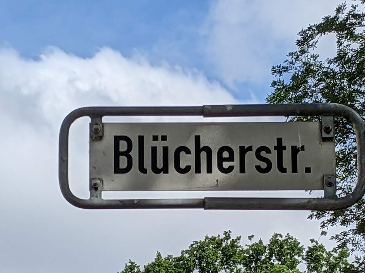 Blücherstraße (Straßenschild)