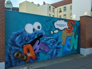Krümelmonster Grafitti