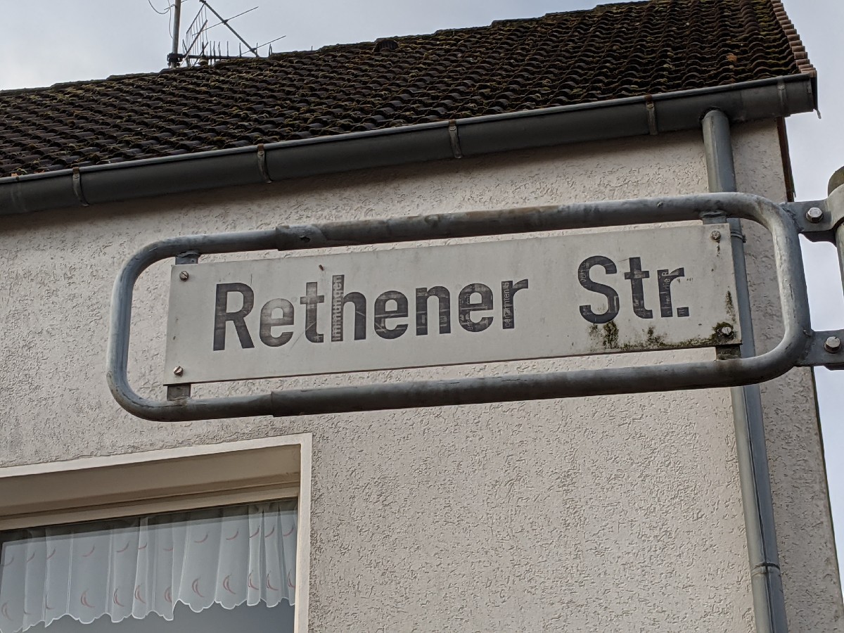 Rethener Straße (Straßenschild)