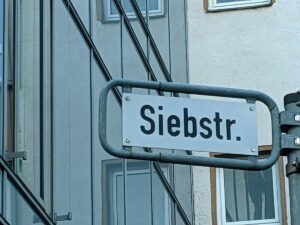 Siebstraße (Straßenschild)