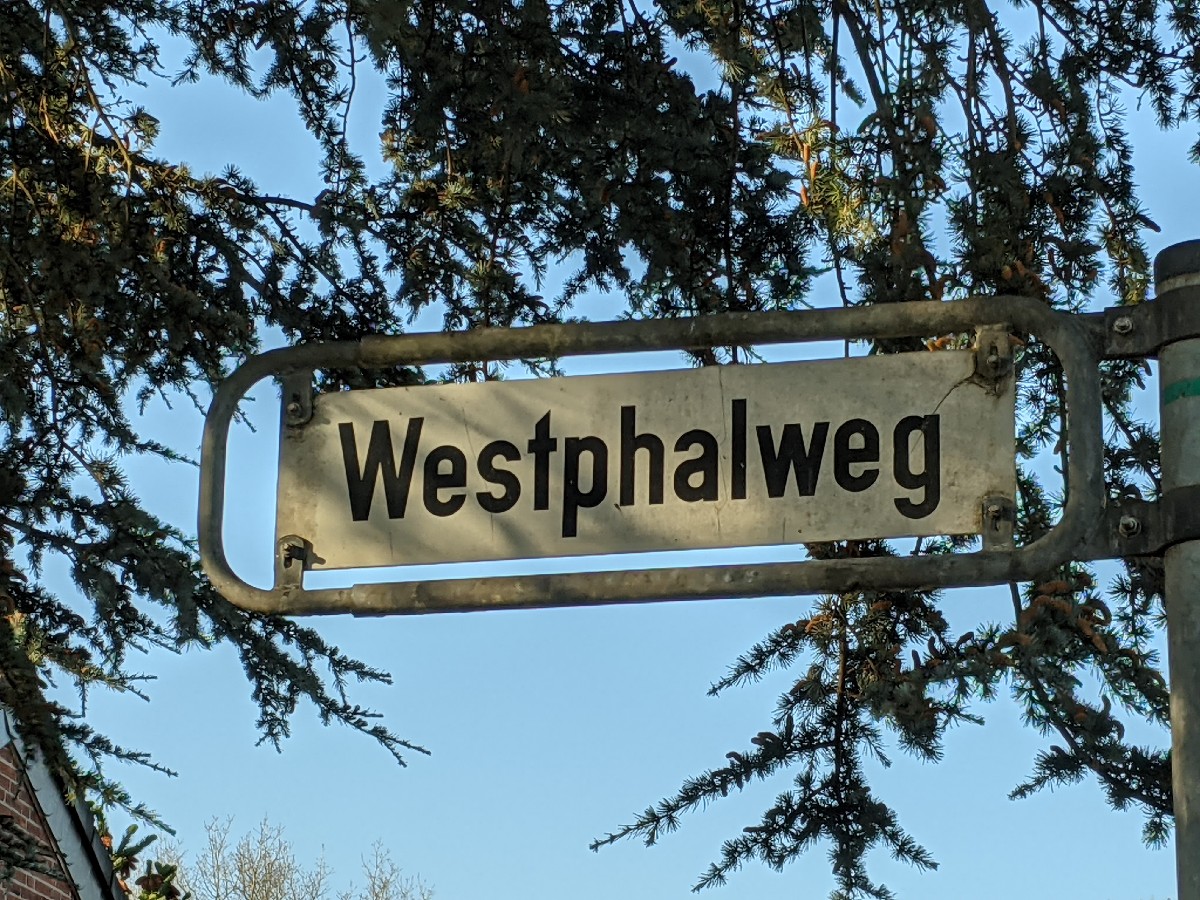 Westphalweg (Straßenschild)