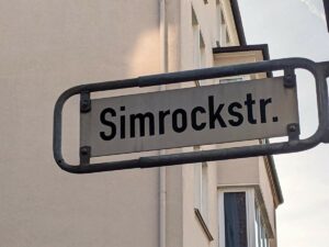 Simrockstraße (Straßenschild)