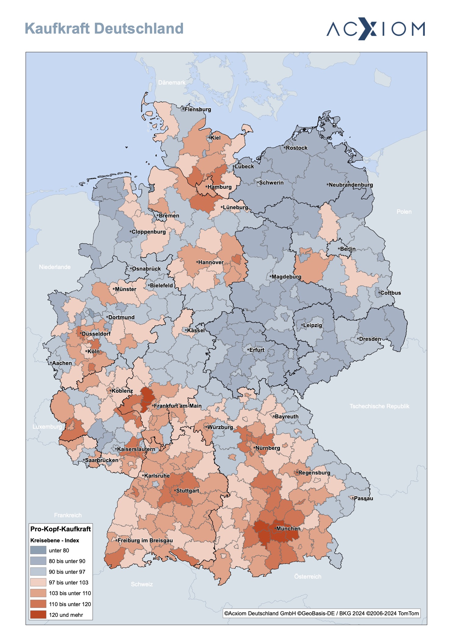 Pro-Kopf-Kaufkraft in Deutschland