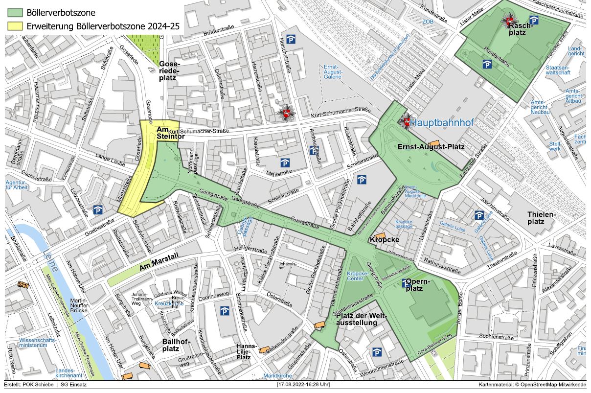 Böllerverbotszone Hannover 2024