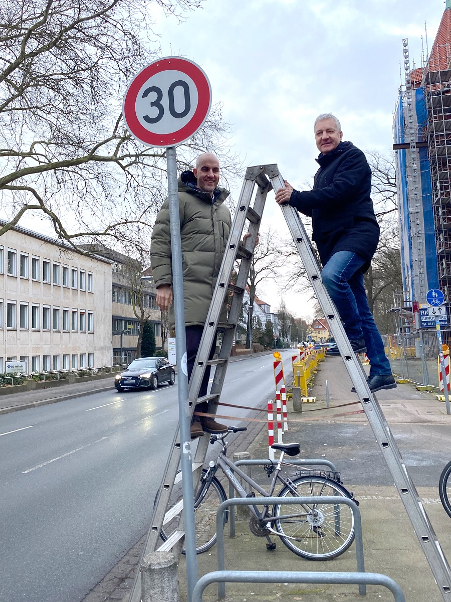 Neues Tempo-30-Schild in Hannover